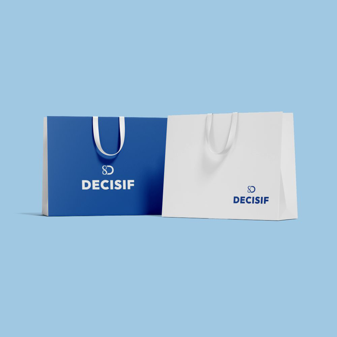 DECISIF Shopping Bags - Brand application on retail packaging