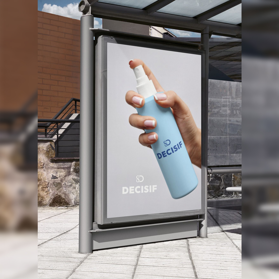 DECISIF Billboard - Urban advertising display with product