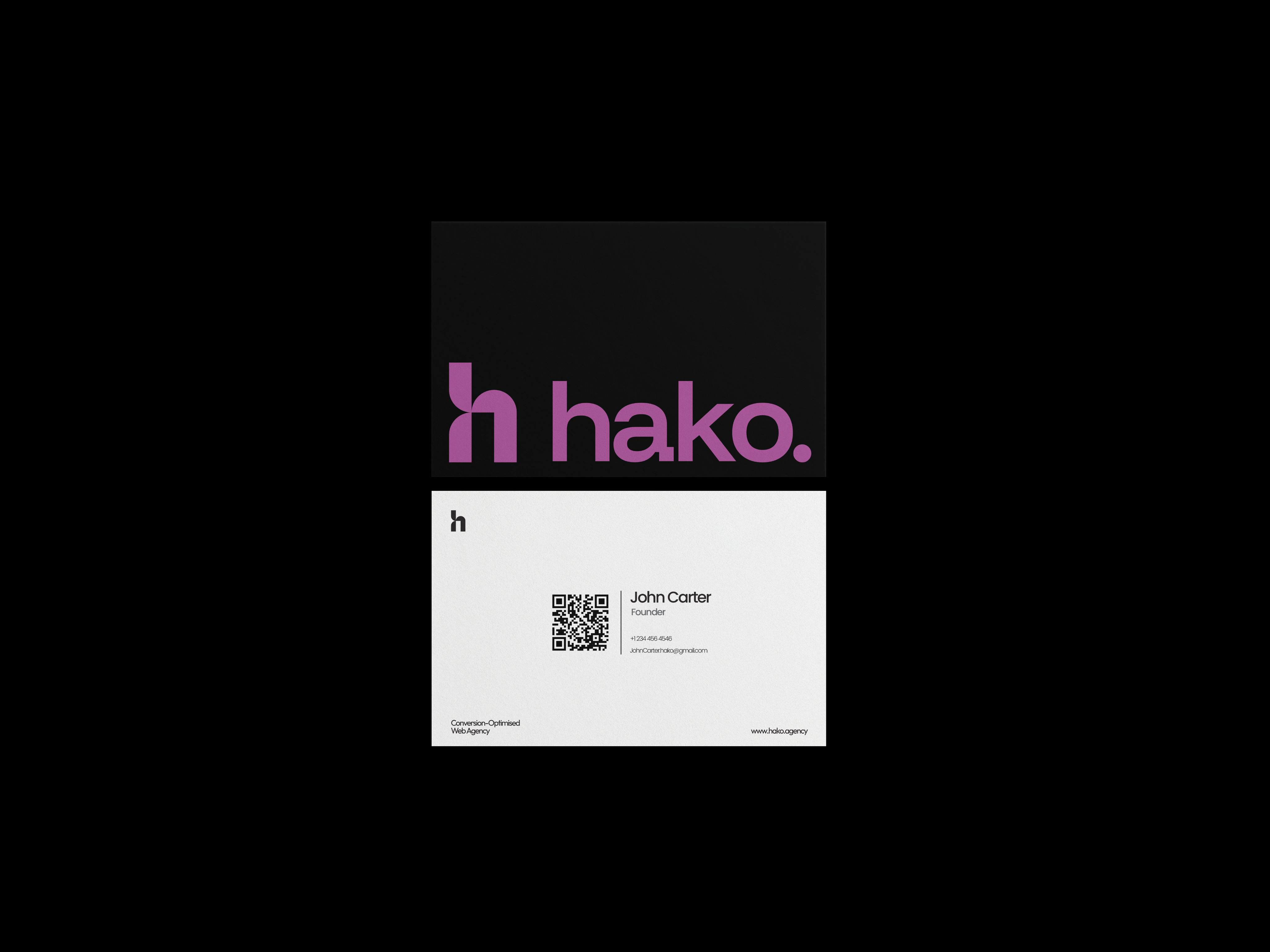 Hako Business Card - Brand application on business card design