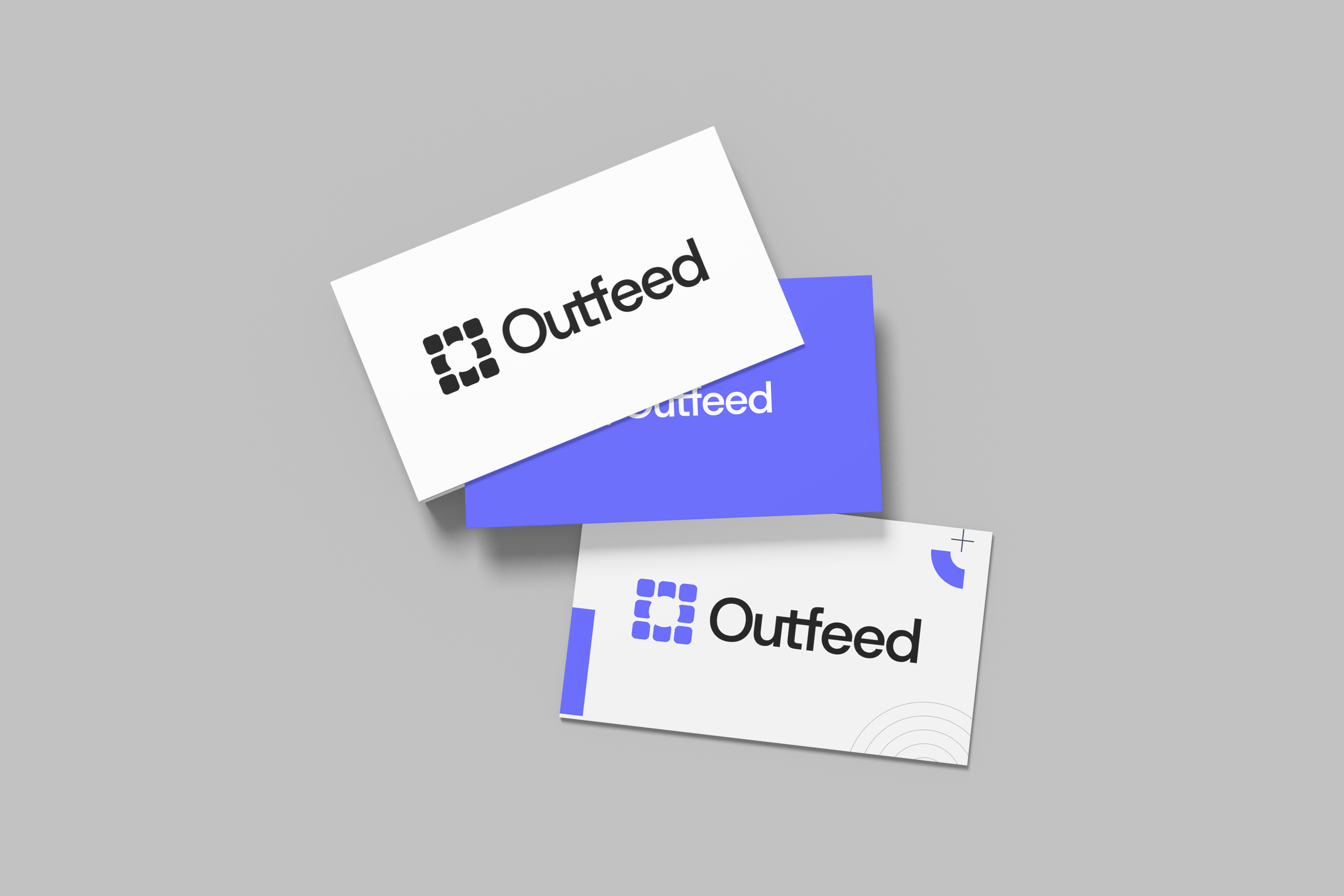 Outfeed Business Cards - Brand application mockup