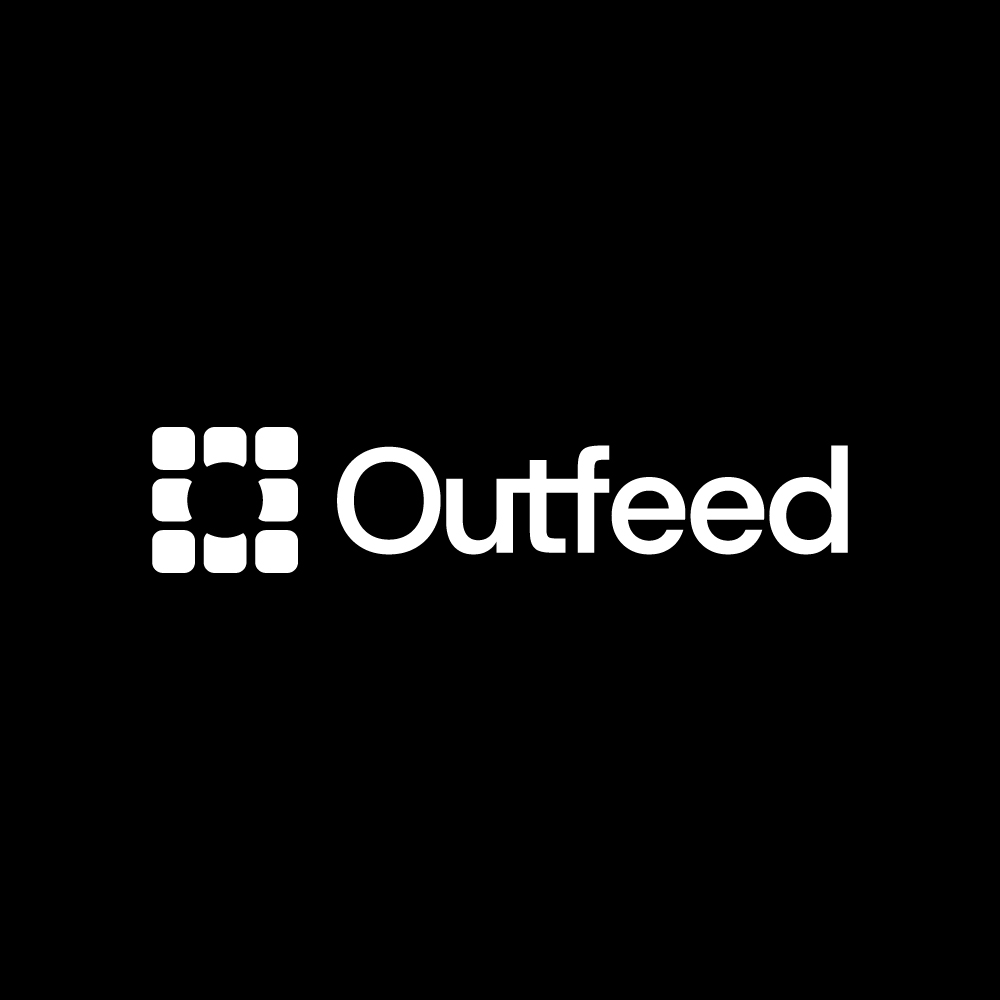 Outfeed Logo - Complete brand logo on black background